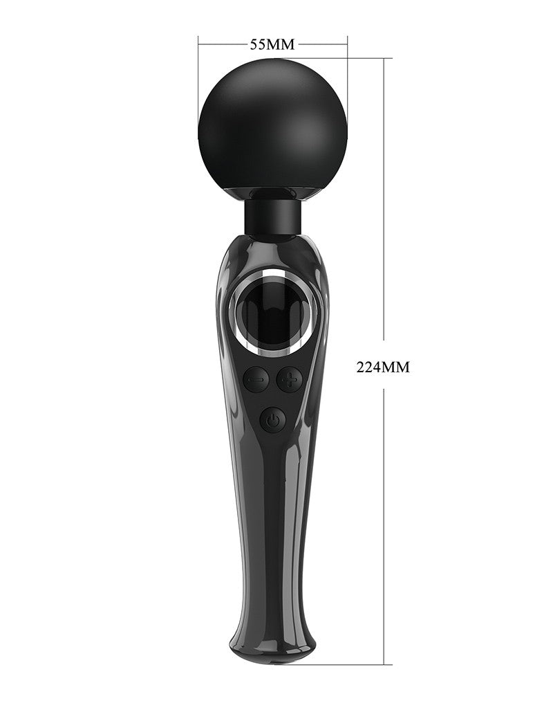Pretty Love - Skyler - Wandvibrator mit digitaler LED-Anzeige - Schwarz