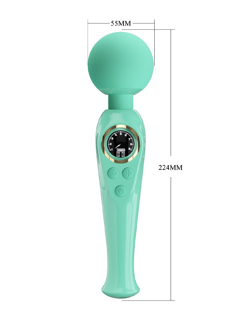 6: Pretty Love - Skyler - Wandvibrator mit digitaler LED-Anzeige - Blau