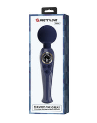 Pretty Love - Skyler - Wandvibrator mit digitaler LED-Anzeige - Dunkelblau
