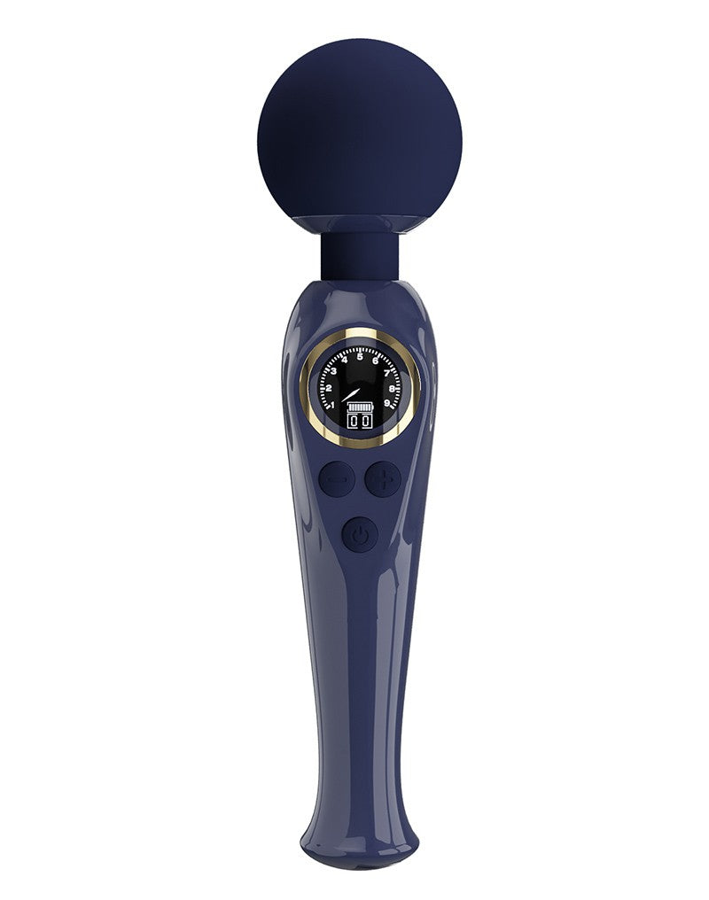 Pretty Love - Skyler - Wandvibrator mit digitaler LED-Anzeige - Dunkelblau