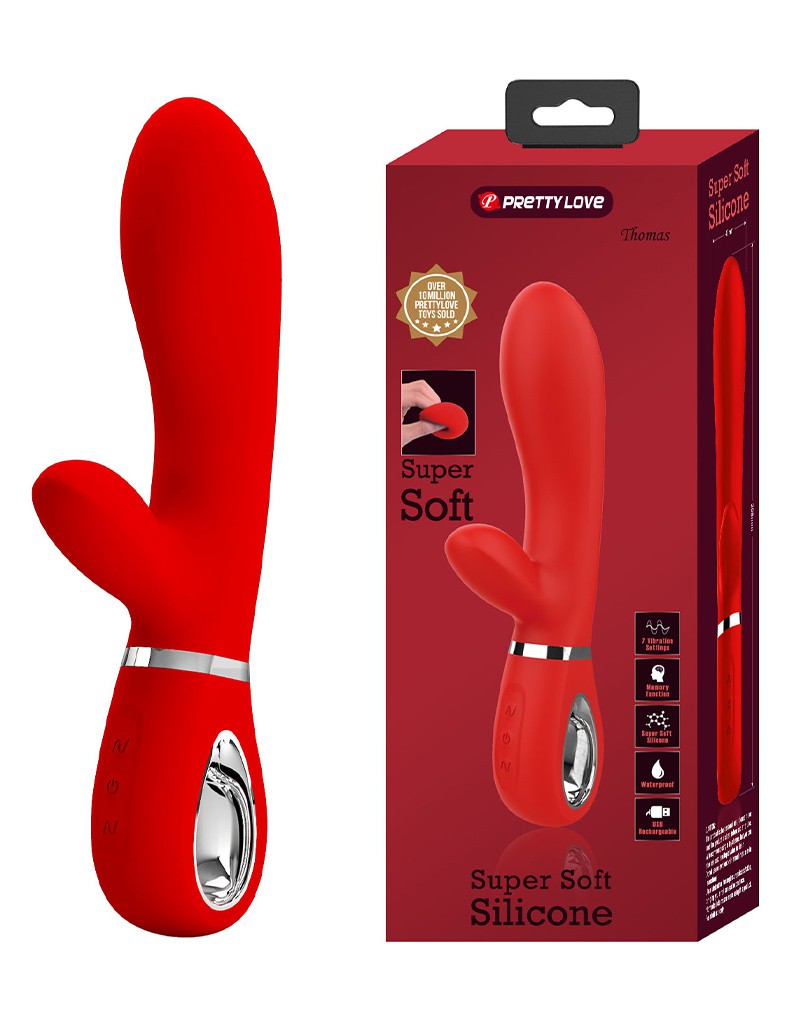 Pretty Love - Thomas -Rabbit Vibrator - Rot