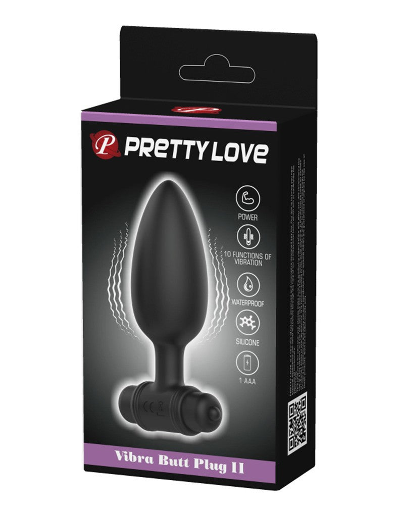 Pretty Love - Vibra Butt Plug II - Vibrierender Buttplug - Schwarz