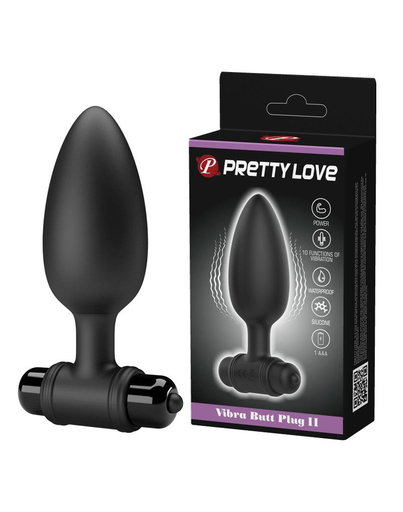 6: Pretty Love - Vibra Butt Plug II - Vibrierender Buttplug - Schwarz