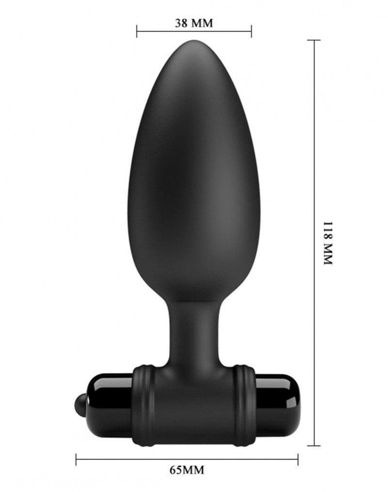 Pretty Love - Vibra Butt Plug II - Vibrierender Buttplug - Schwarz