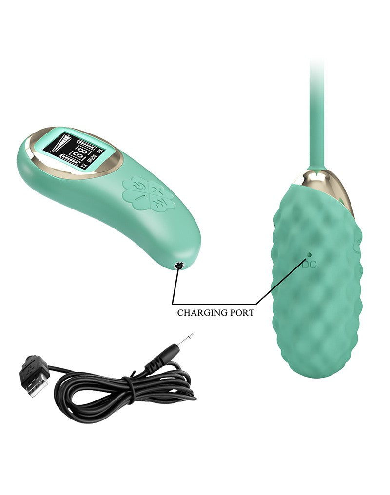 8: Pretty Love - Vivian - Eiervibrator mit Fernbedienung - Blau