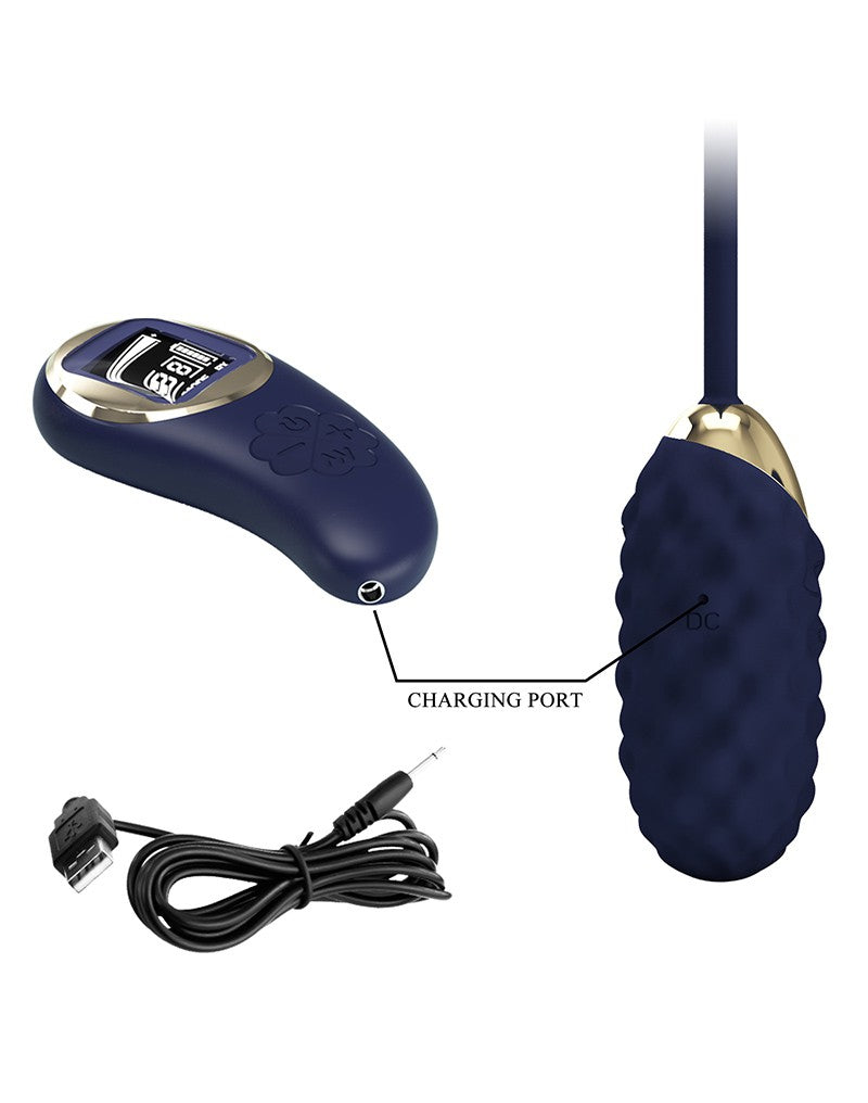 Pretty Love - Vivian - Eiervibrator mit Fernbedienung - Dunkelblau