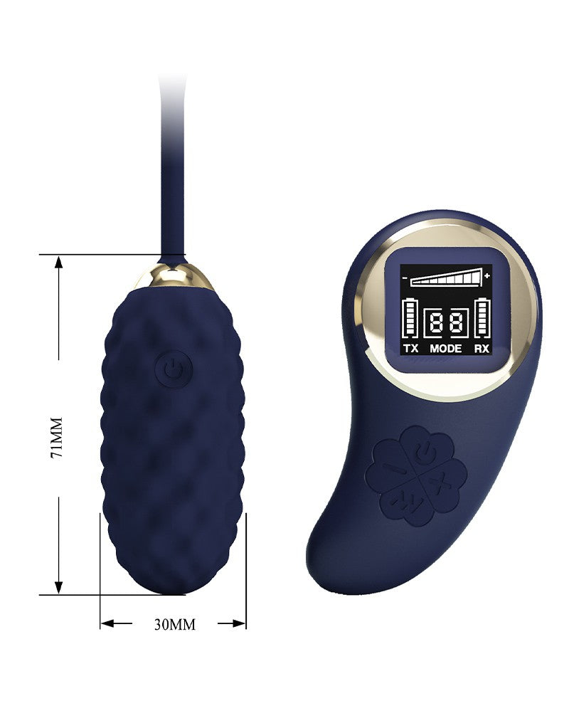 Pretty Love - Vivian - Eiervibrator mit Fernbedienung - Dunkelblau