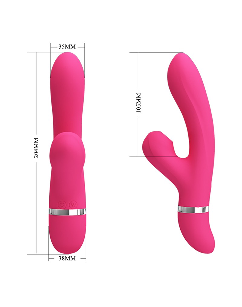 Pretty Love - Willow - Rabbit Vibrator mit Saugfunktion - Pink