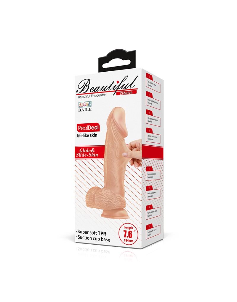 2: Pretty Love - Zebulon - Realistischer Dildo 19.4 cm - Nude