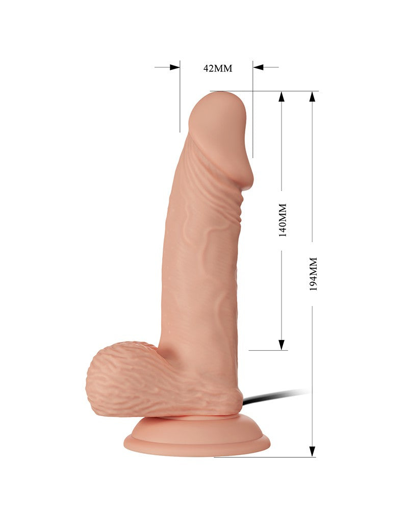 3: Pretty Love - Zebulon - Realistischer Vibrationsdildo 19.4 cm - Nude