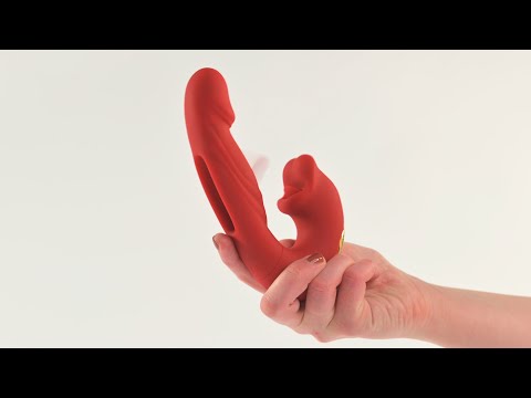 IY - Mouty - Beißender und schwingender Rabbit-Vibrator mit App - Rot