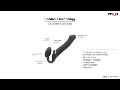 Strap-On-Me - Multi Orgasm - Strap-On Vibrator mit Leckstimulator Größe XL - Schwarz