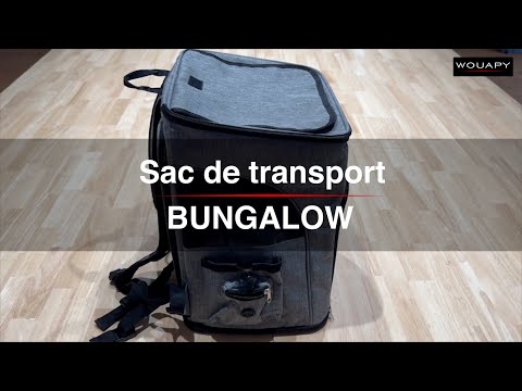 GRAUER BUNGALOW-RUCKSACK 36X30X43 CM