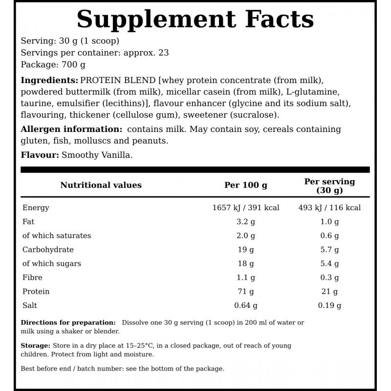 Protein 100 - 700g - Smoothy Vanilla