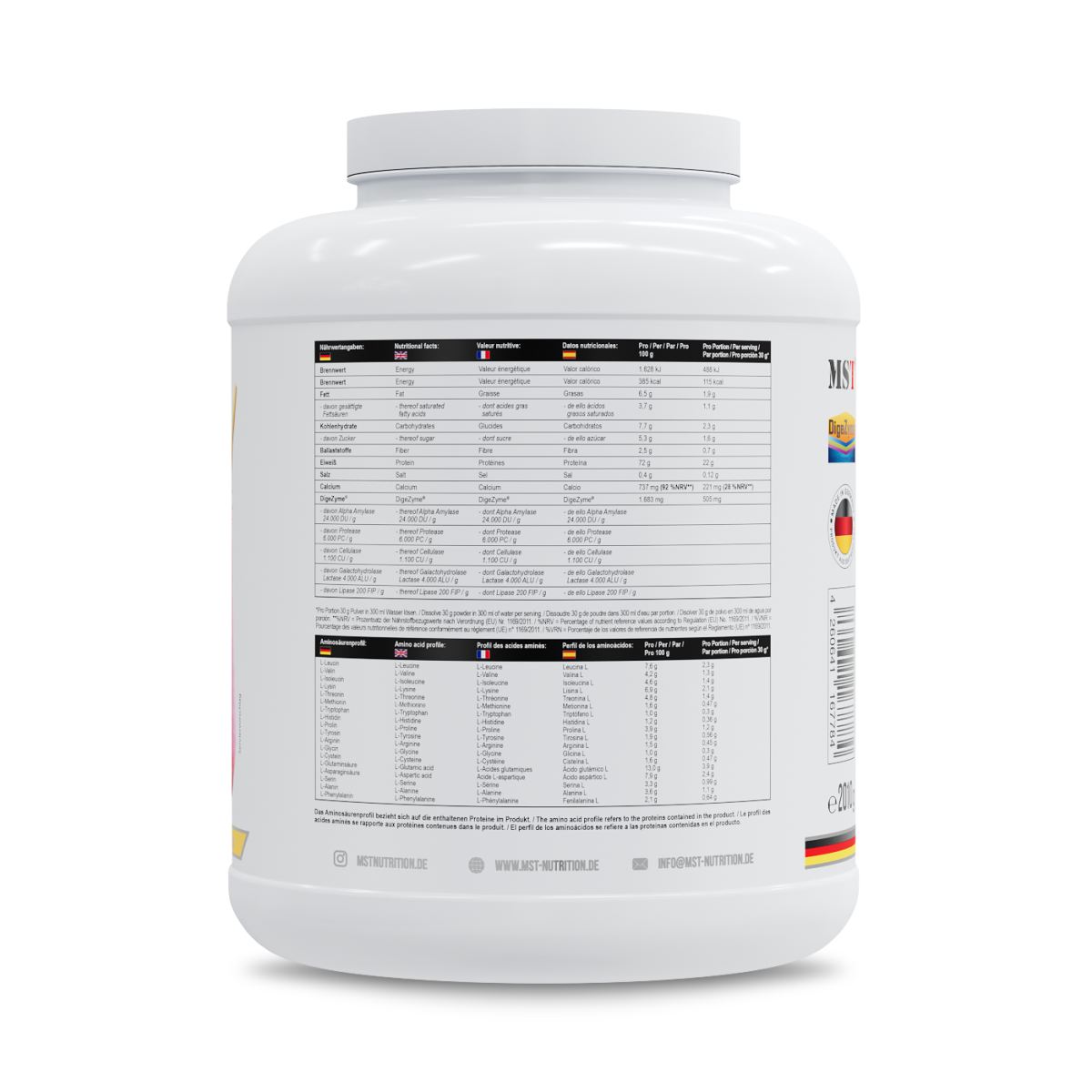 Protein Best Whey + Enzyme 2010 g Strawberry