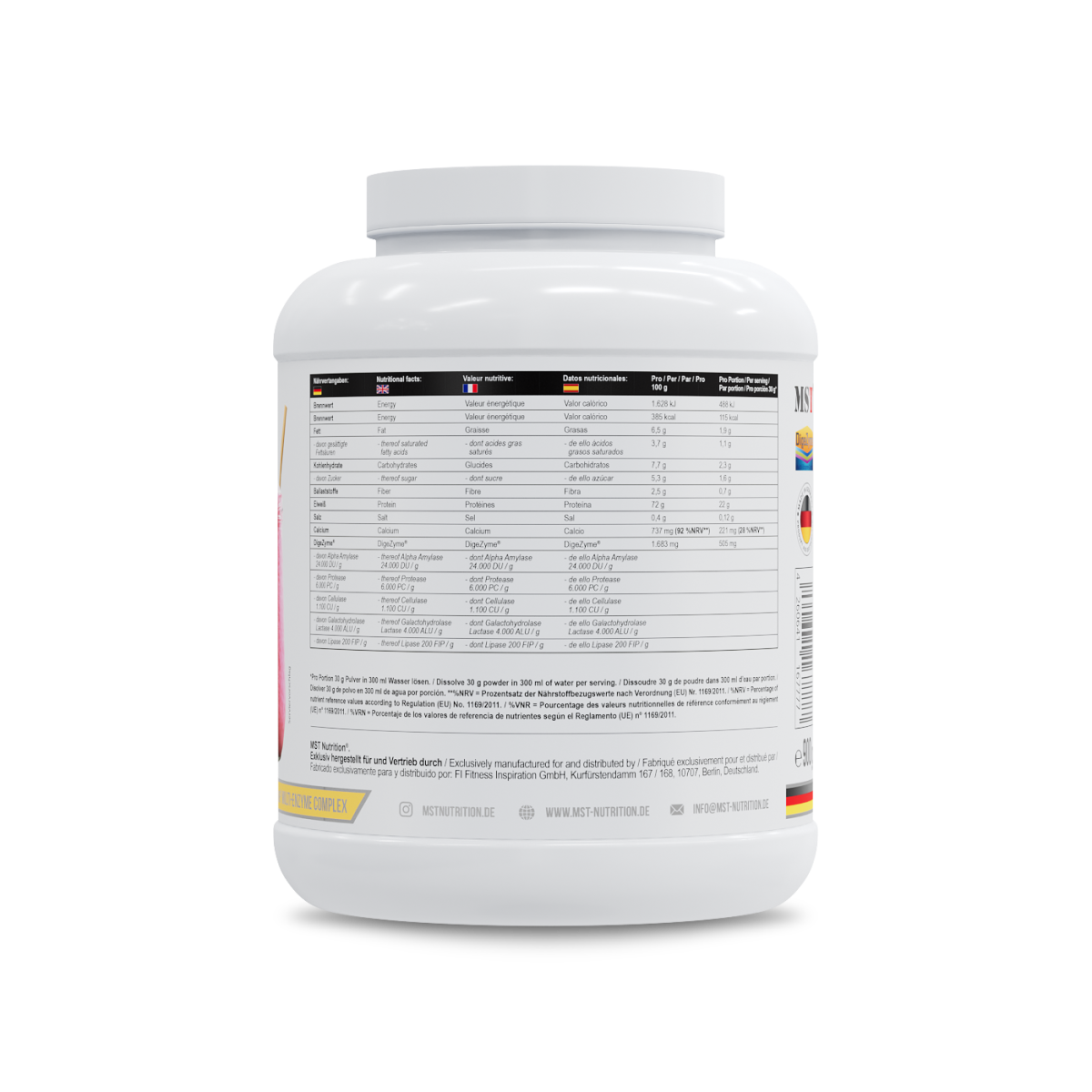 Protein Best Whey + Enzyme 900 g Strawberry