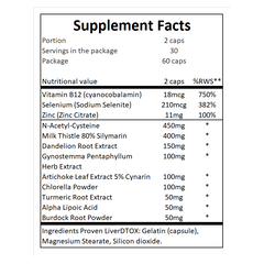 Proven Liver Dtox -  60 Caps