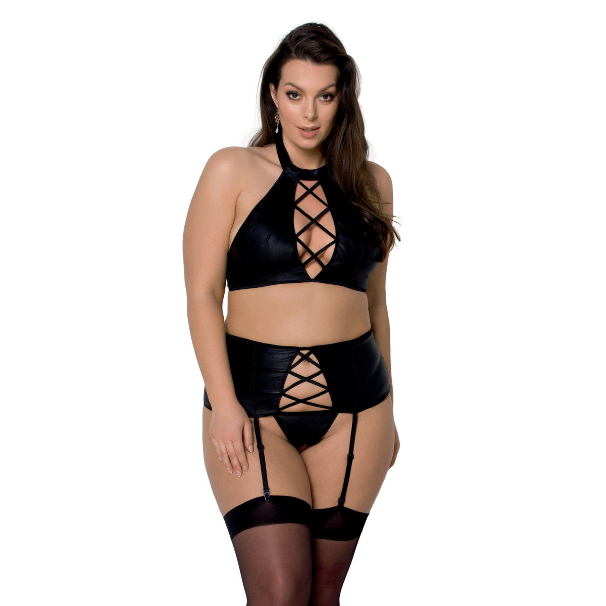 V-8771PS Plus Size bra red-black