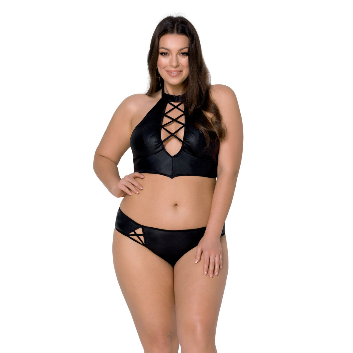 PS Nancy Size Plus bikini 2pcs set black