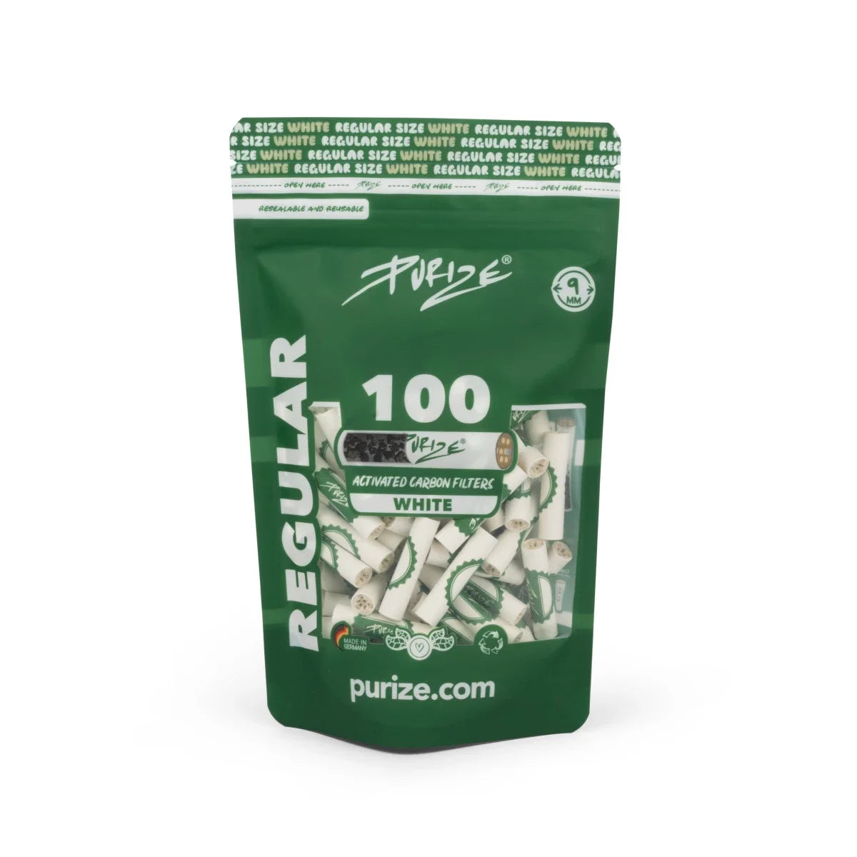 Purize - Regular Size - 9mm - 100 Stück - White