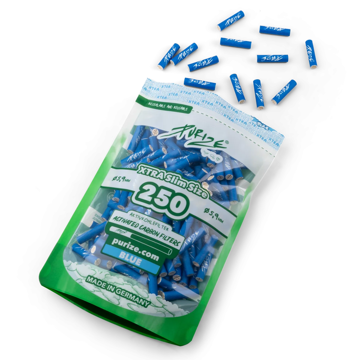 Purize - Xtra Slim Size - 250 Stück - Blue