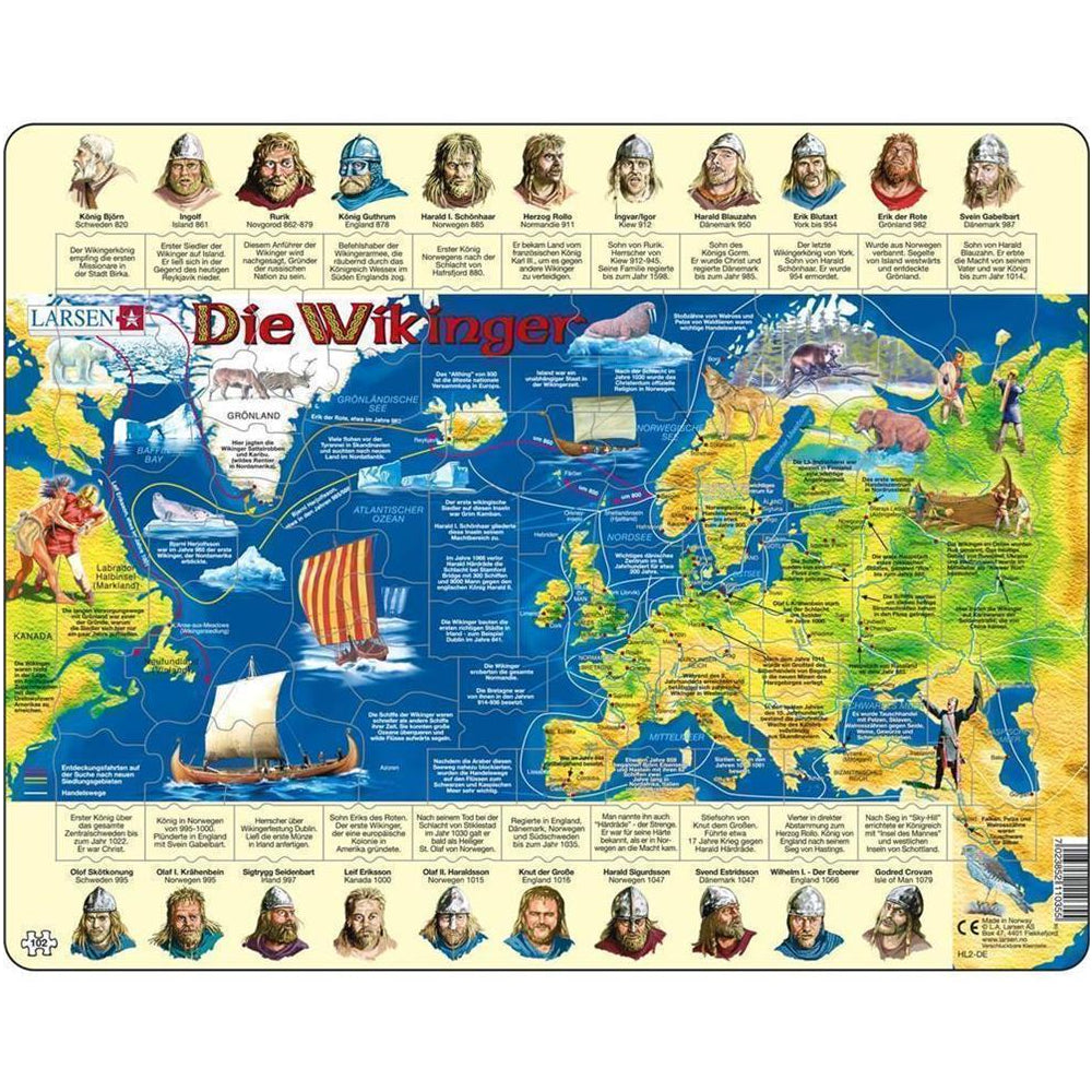 Puzzle Die Wikinger, 102 Teile