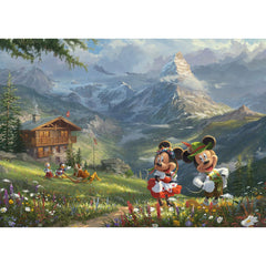 Puzzle Disney Mickey & Minnie in den Alpen, 1000 Teile