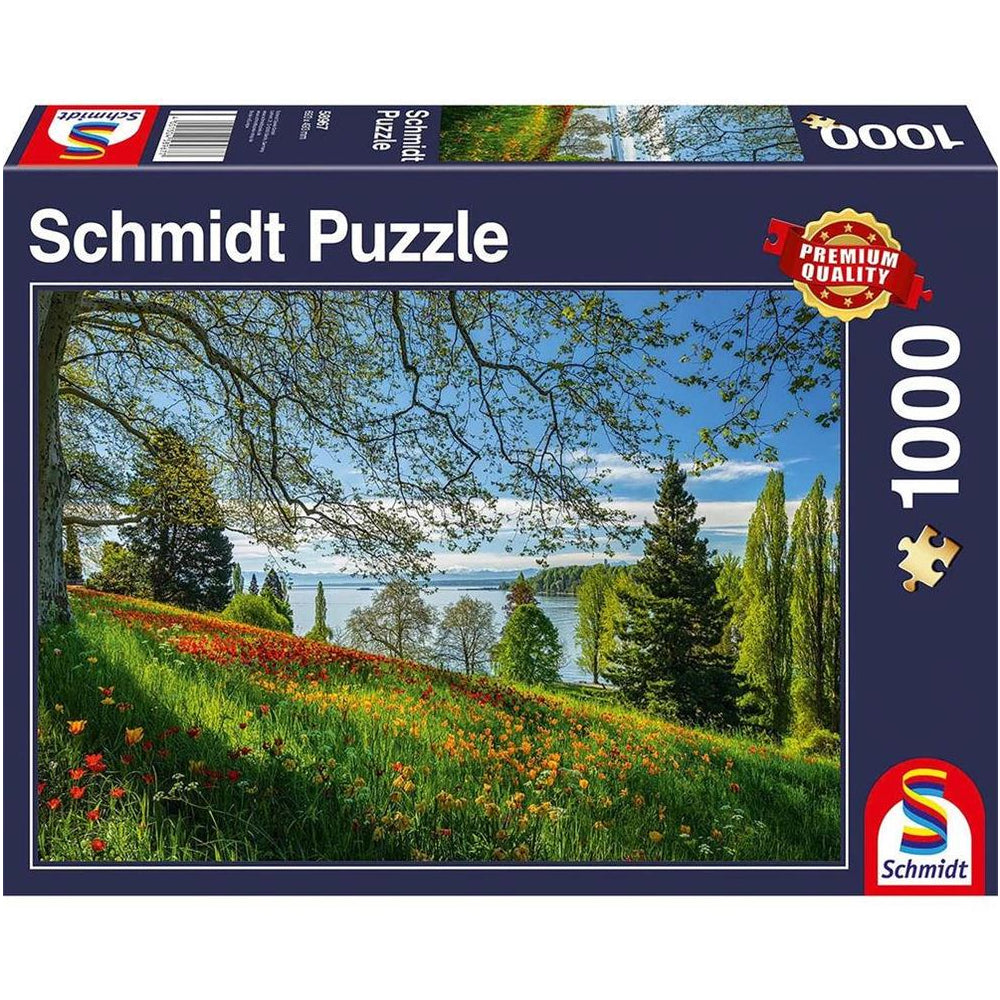 Puzzle Frühlingsallee zur Tulpenblüte, Insel Mainau, 1000 Teile