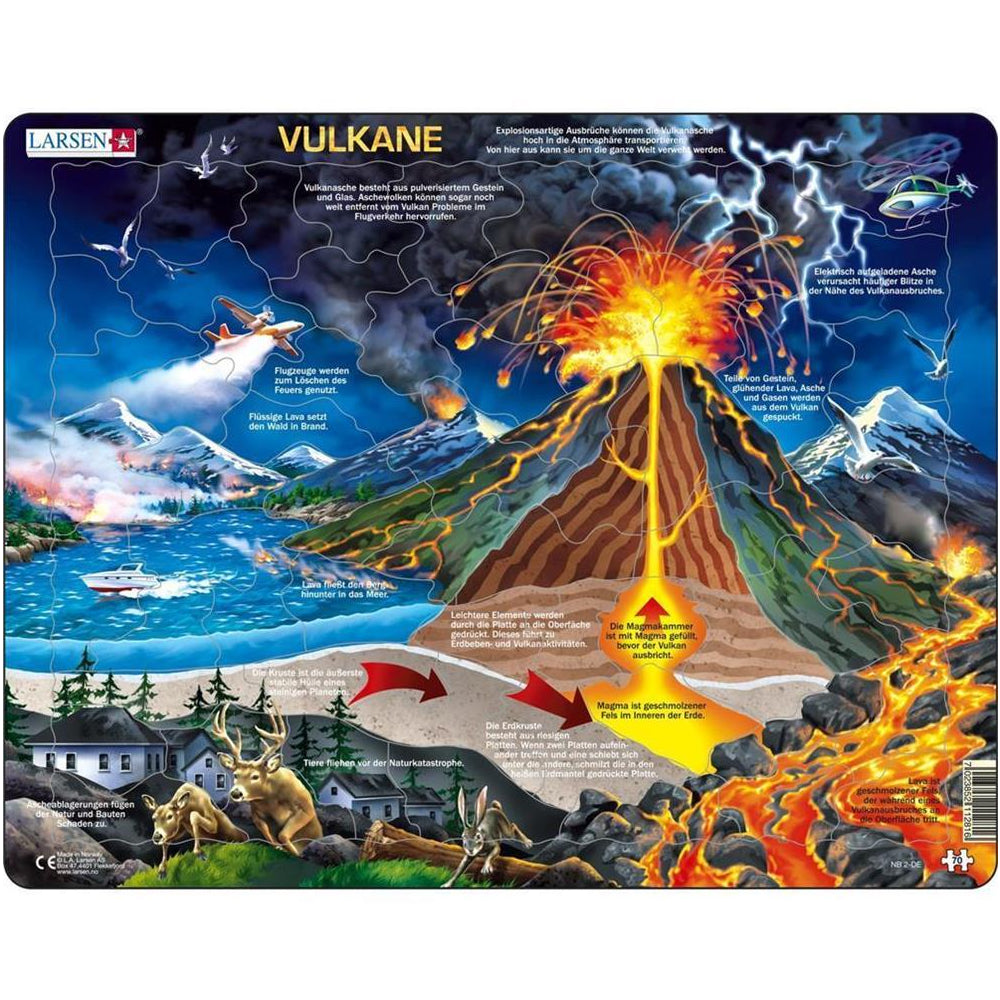 Puzzle Vulkane, 70 Teile