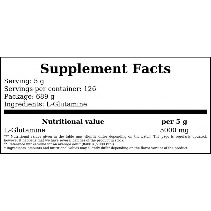 R1 Glutamine  - 689g - Unflavored x6