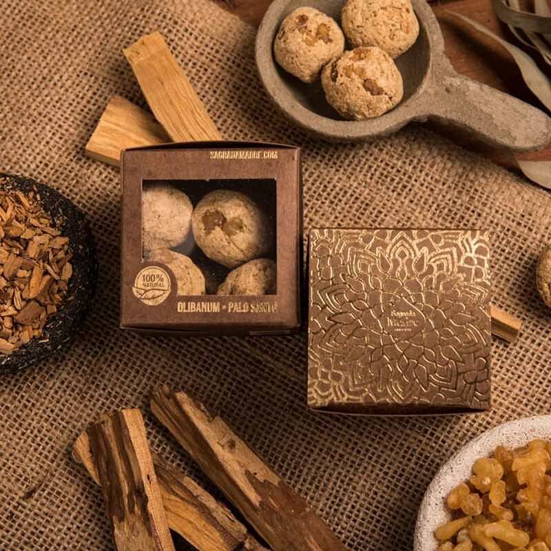 Räucherkugeln - Weihrauch & Palo Santo - Box - 8 Stück