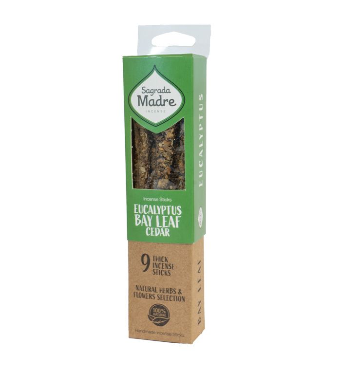 Sagrada Madre Kräuterlinie  Räucherstäbchen Eukalyptus, Lorbeer, Zedern
