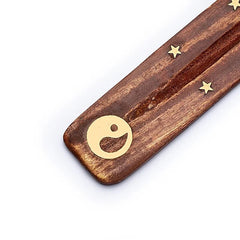 Räucherstäbchenhalter - Holz - Yin Yang - 1 Stück