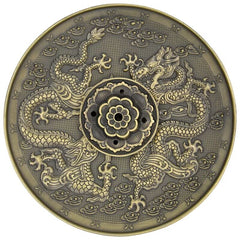 Räucherstäbchenhalter - Metall - Chinesischer Drachen - Bronze - 1 Stück