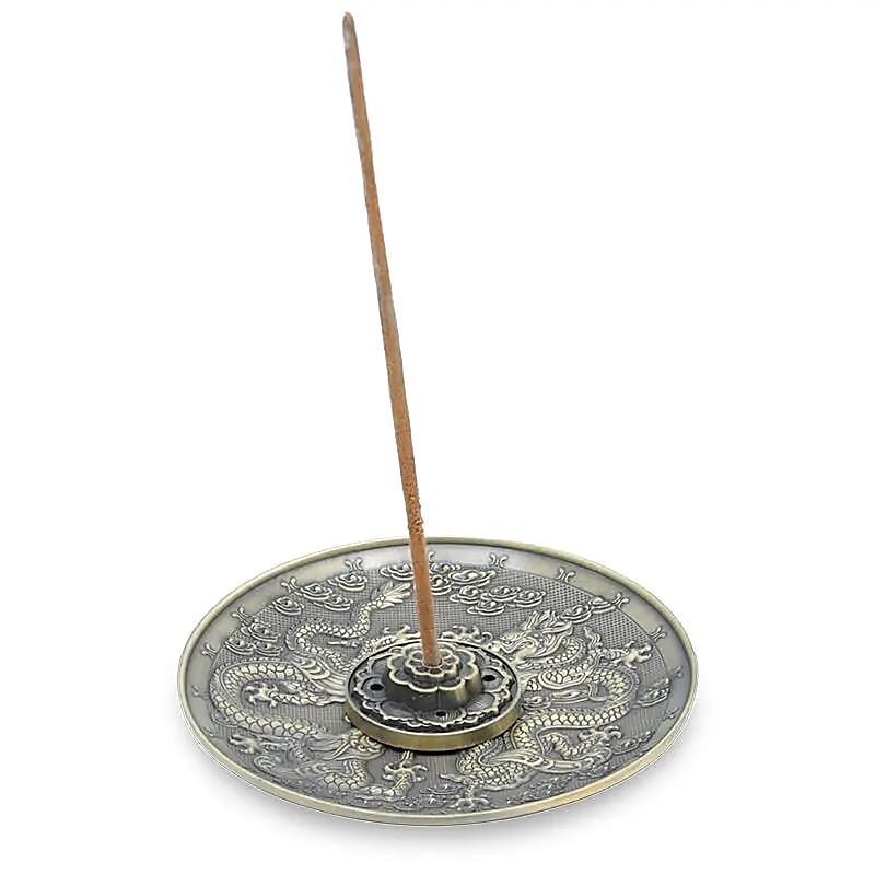 Räucherstäbchenhalter - Metall - Chinesischer Drachen - Bronze - 1 Stück
