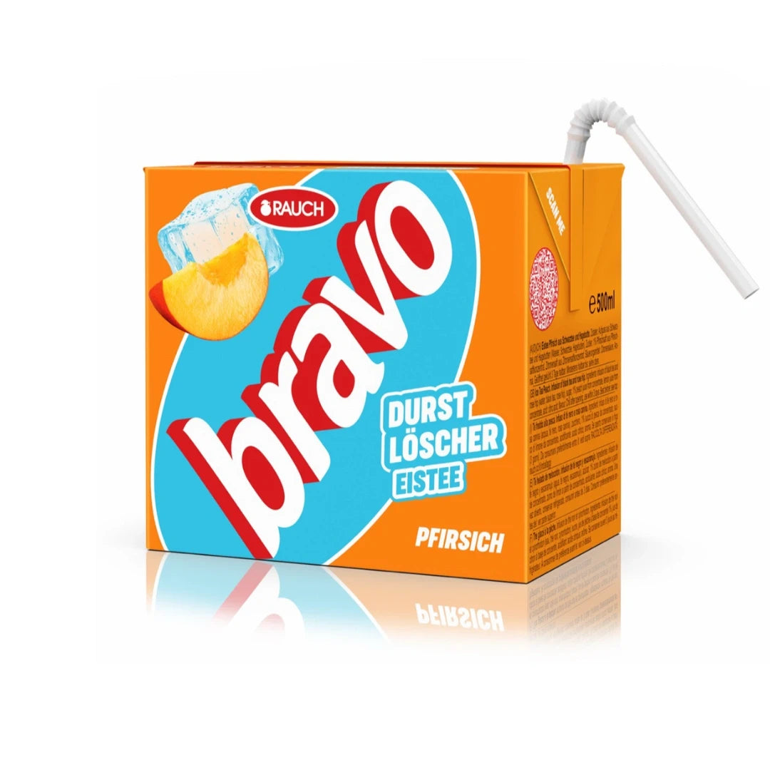 RAUCH - Bravo Durstlöscher Eistee Pfirsich 0,5l - Nur Palettenversand