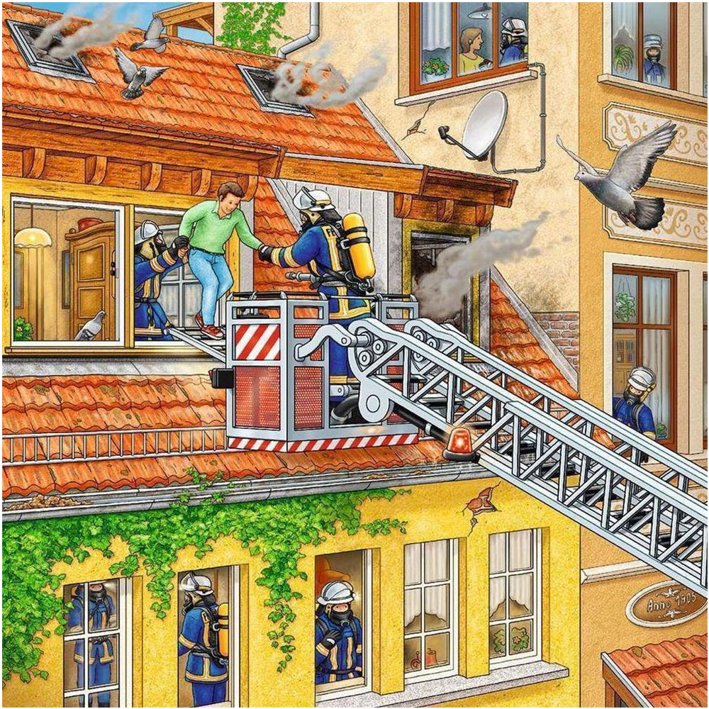 Puzzle Feuerwehreinsatz, 3 x 49 Teile