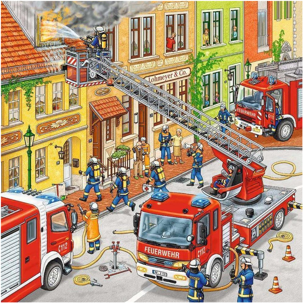 Puzzle Feuerwehreinsatz, 3 x 49 Teile