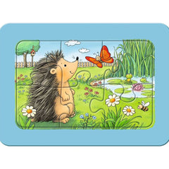 Puzzle Kleine Gartentiere, 3 x 6 Teile