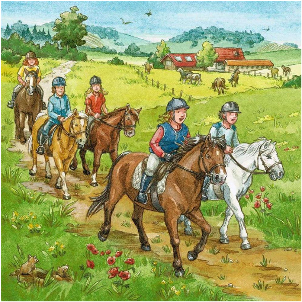 Puzzle Mein Reiterhof, 3 x 49 Teile
