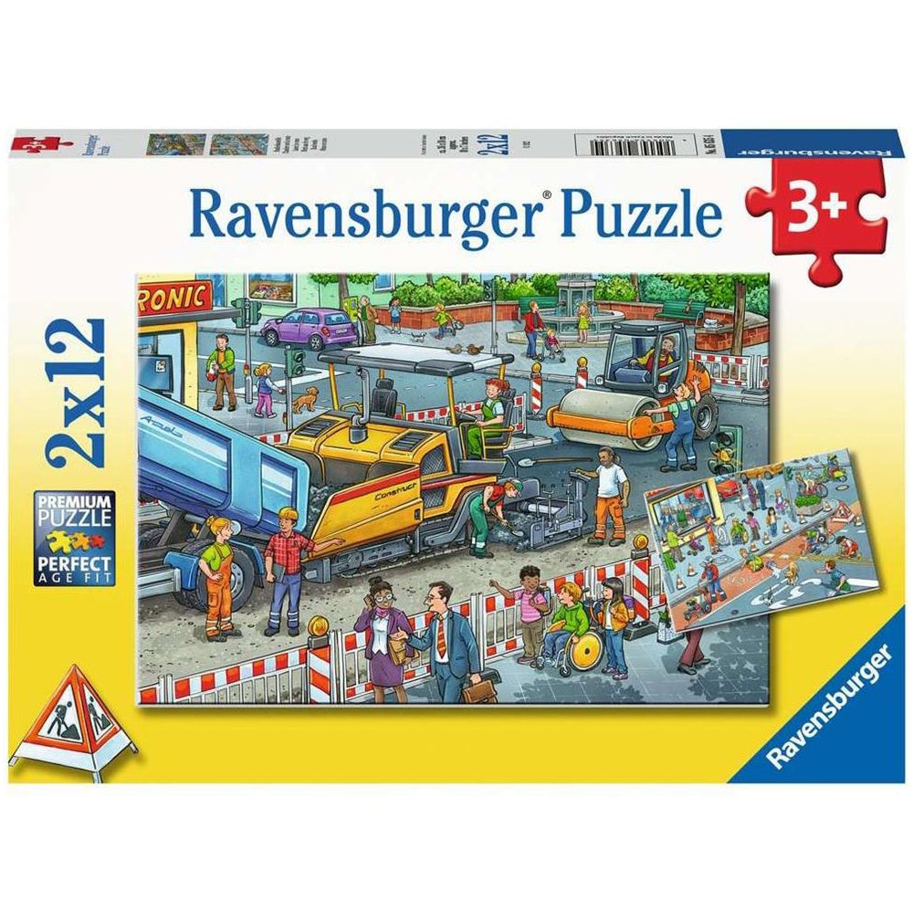 Puzzle Strassenbaustelle, 2 x 12 Teile