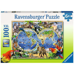 Puzzle Tierisch um die Welt, 100 Teile