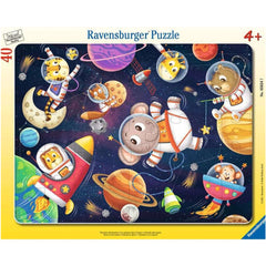 Puzzle Tierische Astronauten, 40 Teile