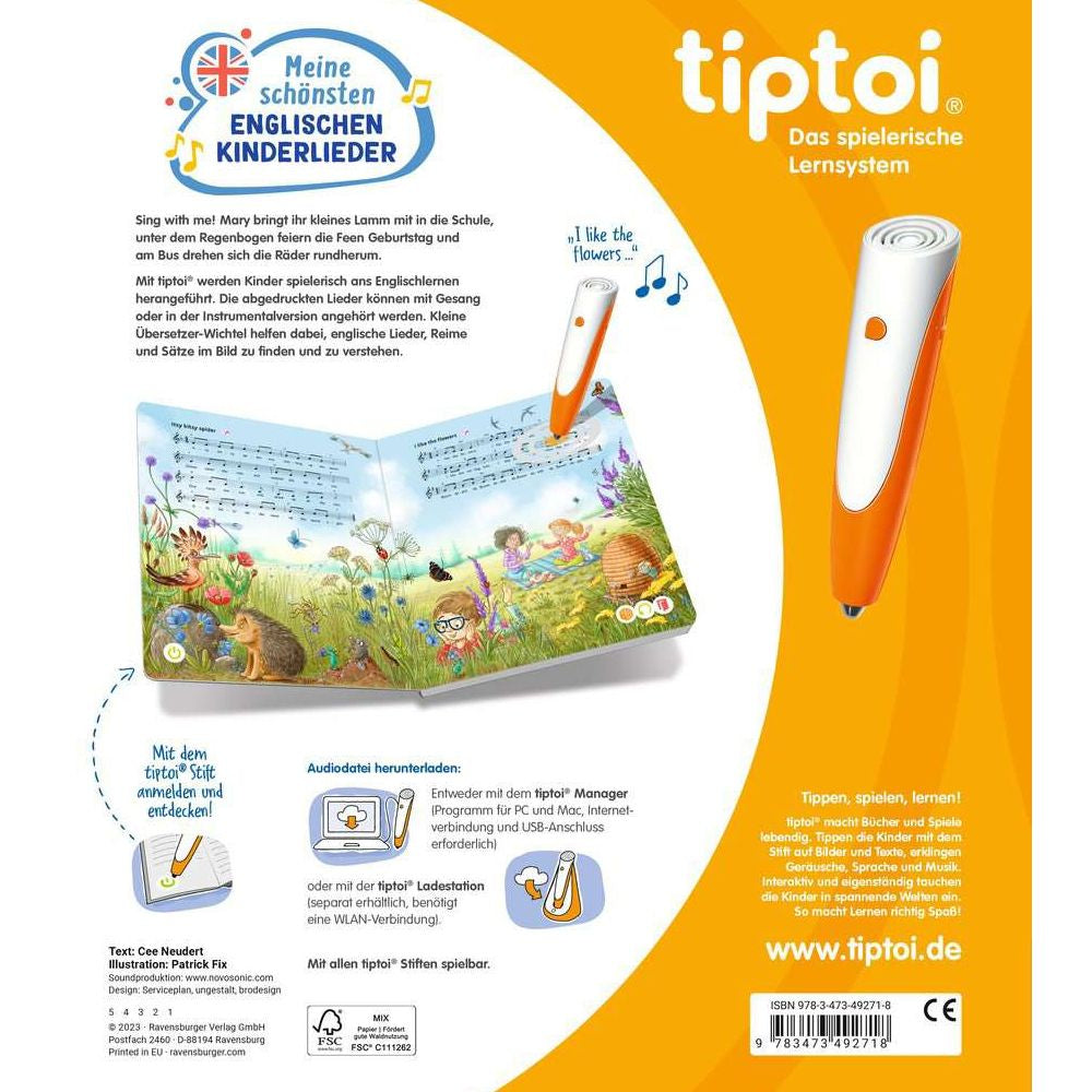 Ravensburger tiptoi® Meine schönsten englischen Kinderlieder