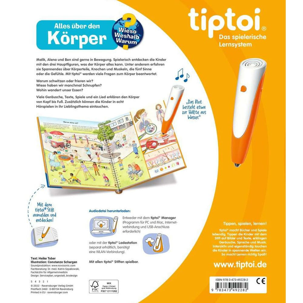 Ravensburger tiptoi® Wieso? Weshalb? Warum? Alles über den Körper