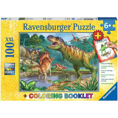 Puzzle Welt der Dinosaurier, 100 Teilen