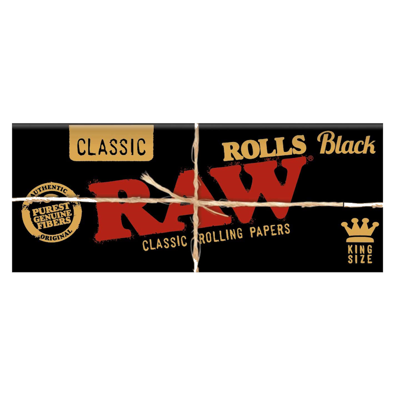 RAW - Black - Rolls King Size - 3m - Display - 12 Stück