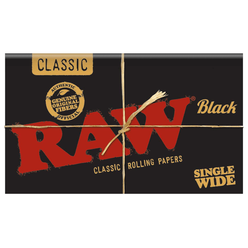 RAW - Black - Single Wide Double Window - Display - 25 x 100 Stück