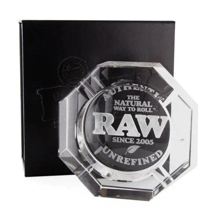 RAW Crystal Ashtray - Kristallglas Aschenbecher - Massiv - 13cm