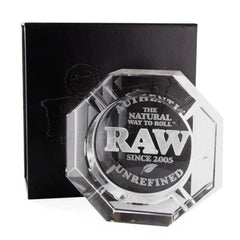 RAW Crystal Ashtray - Kristallglas Aschenbecher - Massiv - 13cm
